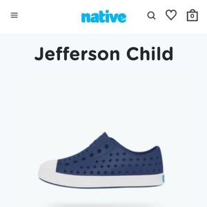 Native Kid's Toddler Regatta Blue Jefferson Slip-on Water Shoe - Child size 7